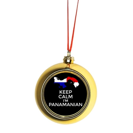 Keep Calm I M Panamanian Flag Panama Gold Bauble Christmas Ornament Ball Tree Decor Walmart Com Walmart Com