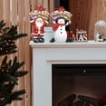 thumbnail image 2 of Yescom Christmas Tabletop Decoration Snowman & Santa Claus Christmas Theme Wedding Home Party Tabletop Decoration 2Packs, 2 of 9