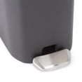 thumbnail image 2 of Bathroom Small Plastic Rectangular Trash Can with Steel Pedal Step, Black, 6 Liters, 2 of 6