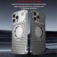 thumbnail image 3 of For iPhone 16 Pro Magnetic Case Aluminum Alloy Perfume Cooling Phone Cover with Rotating Kickstand, 3 of 4