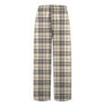 thumbnail image 4 of DHFJKG Womens Pajama Pants Soft Flannel Plaid Sleepwear Bottoms Comfortable Loungewear Pj Pants Elastic Waist Loose Fit Trousers, 4 of 5