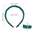 thumbnail image 3 of Unique Bargains 1 Pc Classic Elegant Pleated Headband for Women Girls 6.10"x5.12" Peacock Blue, 3 of 4