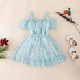 thumbnail image 2 of TJAZFJPA Robe de Printemps pour Filles Tout-Petits Enfants Bébés Filles Imprimé Floral Robe Décontractée à Volants Robe de Soirée Princesse Robes de Printemps pour Filles, 2 of 9