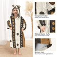thumbnail image 3 of FORMRS Wearable Blanket Hoodie with Sleeves for Kids Cozy Flannel Sweatshirt, Beige Abstract Dots, 3 of 7
