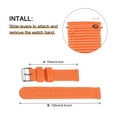 thumbnail image 4 of Orange Nylon Watch Band 18mm Width Durable Nylon Strap with Silver Buckle, Canvas Watchband, 4 of 6