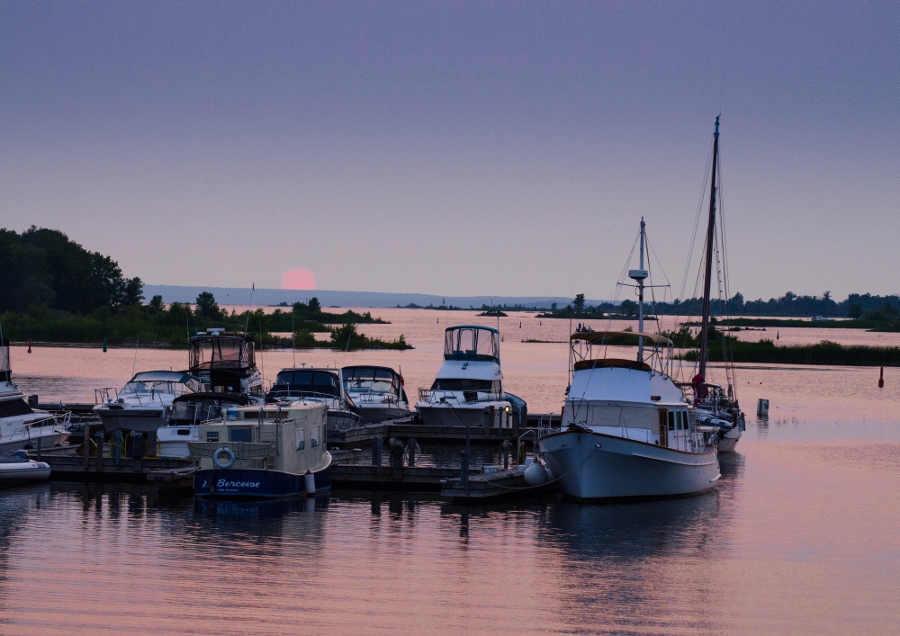 Waubaushene harbor at sunset, Ontario, Canada Poster Print by Panoramic