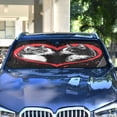 thumbnail image 4 of Qxltty Two Cats Looking at Each Other Car Windshield Sunshades Foldable UV Rays Sun Visor Protector Keep Your Vehicle Cool 55×27.6in, 4 of 8