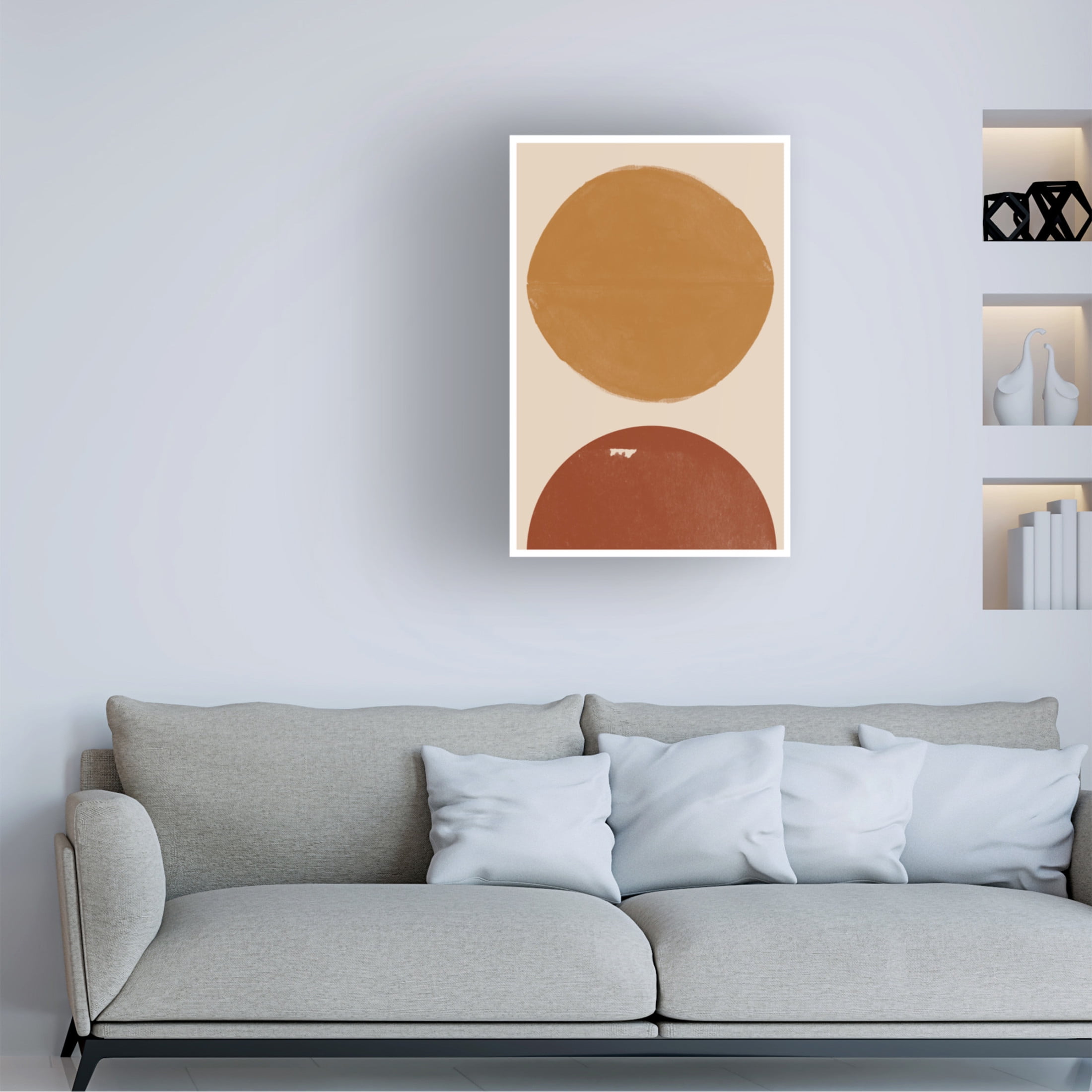 Trademark Fine Art THE MIUUS STUDIO Burn Orange Composition Canvas Wall Art