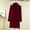 Wine, variant on YHAJDS Women's Casual Dress,Fall Dresses for Women Long Sleeve Dress Solid Color Crew Neck Knee Length Comfortable Thermal Fleece Casual Dress with Sleeves