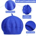 thumbnail image 4 of Beret Hat Wool French Beanie Hat Outdoor Hat Winter Hat Fashion Lady Hat, 4 of 8