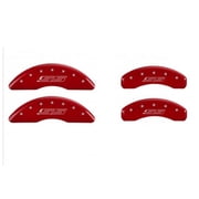 MGP Caliper Covers 14241SSS5RD SS Print Logo - Red Powder Coat - Set of 4 Fits select: 2016-2019 CHEVROLET CAMARO SS