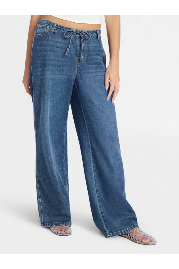 Mini Waistband Wide Leg Pants, 31'' Inseam, Women's Sizes XXS-XXL