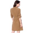 thumbnail image 4 of INSPIRE CHIC Robe Chemise à Manches Retroussables Multi-Poches avec Ceinture pour Femmes, 4 of 7