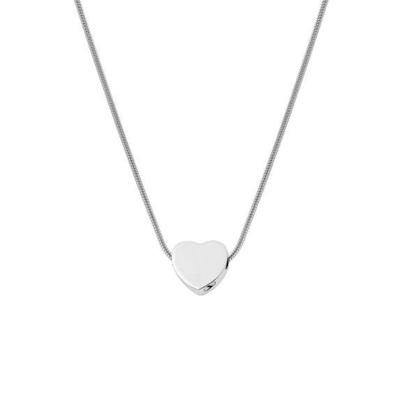 Silver Mini Heart Pendant for Cremation Ashes Memorial Necklace Cremation Urn Necklace for Ashes Keepsake Memorial Jewelry Free Funnel Kit and Velvet Jewelry Box