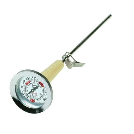 -Atkins 3270-05-5 Stainless Steel Bi-Metals Kettle Deep-Fry Thermometer, 50 to 550 degrees F Temperature Range, Vessel Clip By