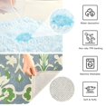 thumbnail image 3 of Yayeee Bath Rug for Bathroom Floor Non Slip Rectangle Fluffy Soft Absorbent Mat, 16"x24", Beige Floral, 3 of 7