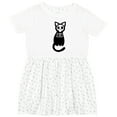 thumbnail image 3 of Inktastic Skeleton Cat Girls Toddler Dress, 3 of 5