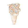 thumbnail image 3 of ANGARA Lab Grown Vintage Style Diamond Flower Scroll Ring in 14K Rose Gold for Women (Size-3mm| Color-F-G| Clarity-VS) | April Birthstone, Anniversary, Jewelry Gift for Women | Lab Grown Diamond Ring, 3 of 4