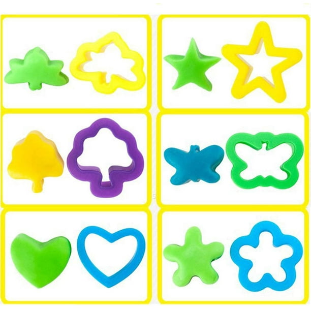 Playdough Tools Juego de 20 herramientas de plastilina para niños, cortadores y rodillos de plastilina de varias formas, color aleatorio | en línea