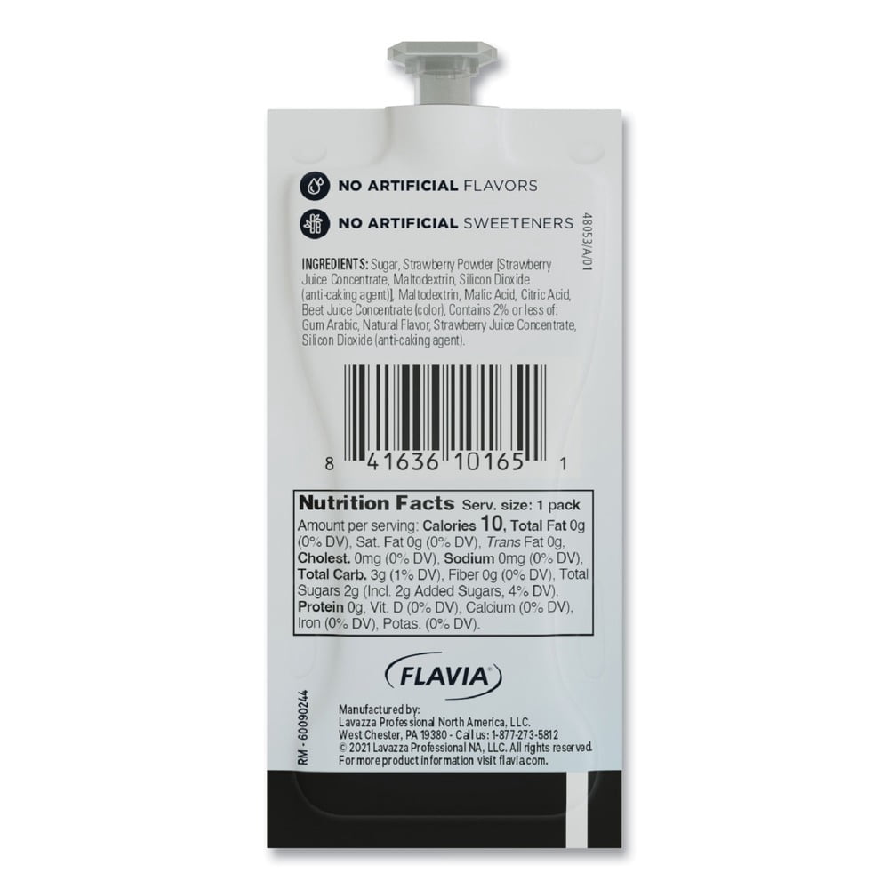 FLAVIA 48053 Infused Water Freshpack - Strawberry Basil (100/Carton)
