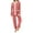Pink, variant on Maean Women Flannel Pajama Set Fuzzy Fleece Outfits 2 Piece Mock Neck Pullover Tops and Long Pjs Pants