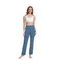 thumbnail image 4 of Pantalones de yoga VIMPEP de pierna recta con bolsillos y cintura alta para mujer, 4 of 6