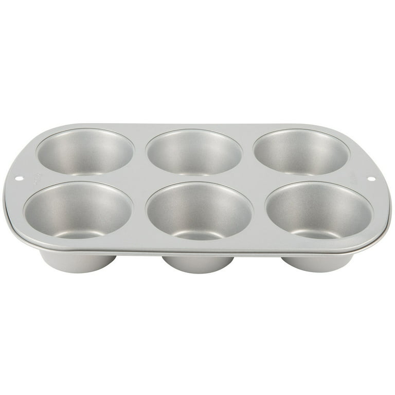 Silicone Jumbo Muffin Pans Nonstick 6 Cup(2 Pack) - 3.5 Inch Large Cupcake  Pan