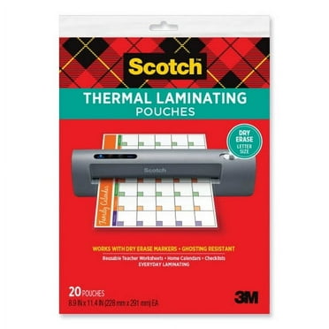 Scotch Laminating Pouches, 3 mil, 8.9 x 11.4, Clear, 20/Pack