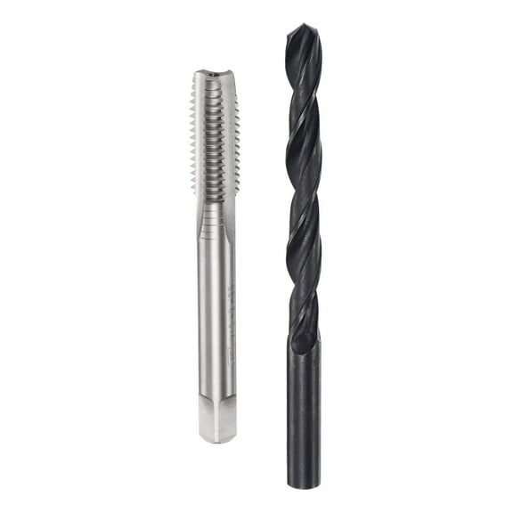Uxcell Metric Tap and Drill Bit Set M10 x 1.5 Thread Tap & 8.5mm Black Oxide Twist Drill Bit Tapping