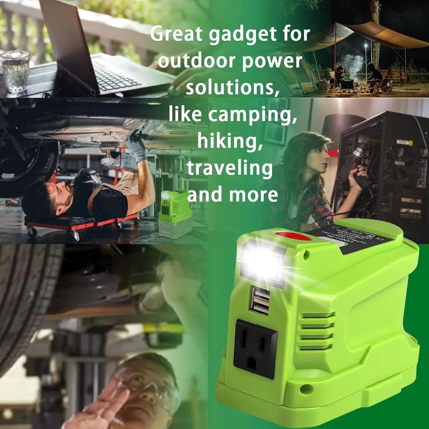 150W Power Inverter Generator for Ryobi 18V Li-ion Battery Power Station 110V