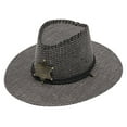 thumbnail image 1 of Adult Unisex Summer Fashion Sunscreen Straw Cap Beach Casual Cowboy Hat, 1 of 1