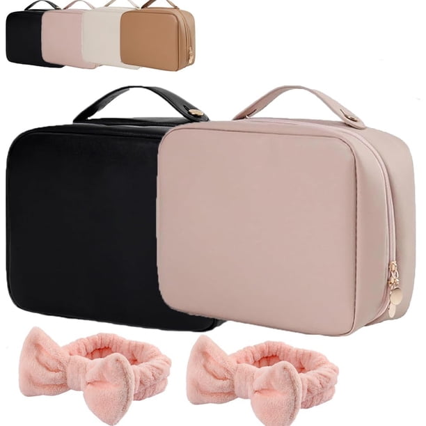 Set de bolsa de cosméticos para pacientes, bolsa de cosméticos de tocador con múltiples compartimentos, conjunto de bolsa de maquillaje de viaje para pacientes, bolsa de cosméticos de tocador de múlti