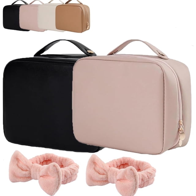 Set de bolsa de cosméticos para pacientes, bolsa de cosméticos de tocador con múltiples compartimentos, conjunto de bolsa de maquillaje de viaje para pacientes, bolsa de cosméticos de tocador de múlti