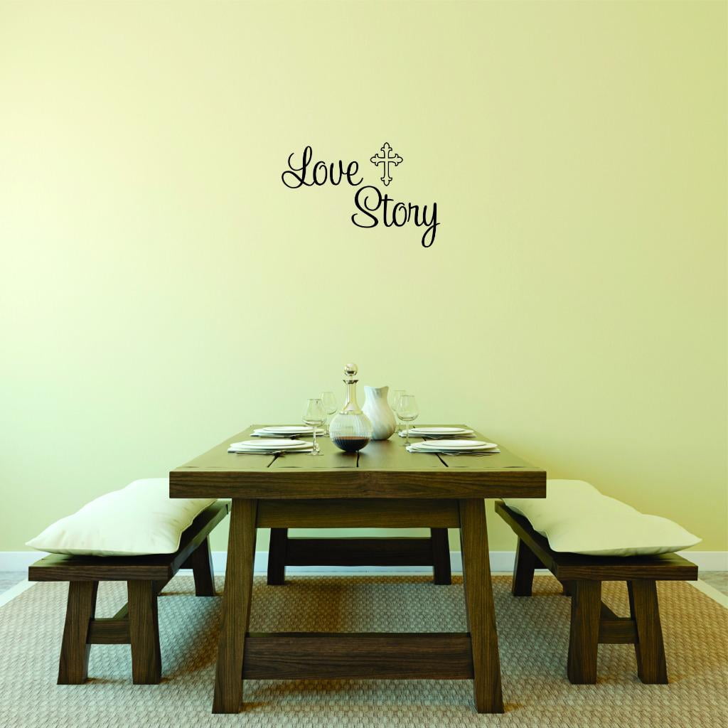 Unique Home Wall Stickers Love Story Decal Décor for Bedroom Living