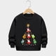 thumbnail image 5 of Sudadera sin capucha para niños, con estampado navideño, cuello redondo, manga larga, forro polar, para niños de talla mediana a grande, blusa de poliéster para niños., 5 of 5