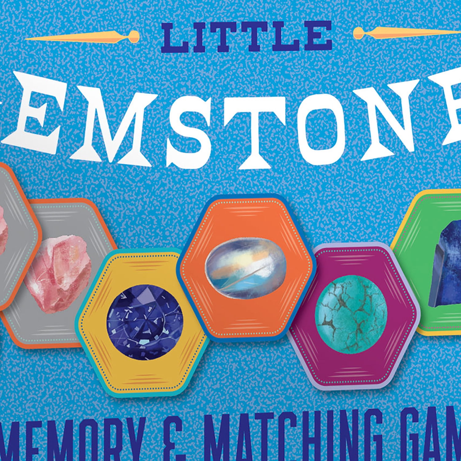 eeboo: Memory & Matching Game: Little Gemstones - 18 Pairs To Memorize, Colorful Gems, Encourages Recognition, Concentration Skills, Kids Ages 5+