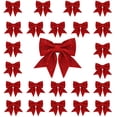thumbnail image 1 of 24 piezas de decoraciones de lazos de Navidad de 5,5 pulgadas, lazos de coronas, pequeños lazos de árbol de Navidad con purpurina, adornos de lazos decorativos de Navidad para la fiesta de Navidad en, 1 of 5