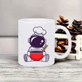thumbnail image 4 of Cute Chef Panda Ceramic ceramic white mug- Perfect for Coffee& Tea Lovers, 4 of 5