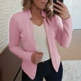thumbnail image 2 of Yigetop Fitted Blazers For Women Women Fashion Casual Solid Long Sleeve Open Front Notched Collar Suit Cardigan Office Ladies Jacket Coat Womens Blazer Pink 2XL, 2 of 6