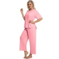 thumbnail image 7 of DAKIMOE Lounge Sets for Women Short Sleeve Tops and Long Pants Soft Comfy Pajamas Set 2 Piece Loungewear Nightwear Pjs Sleepwear Outfits for Women S-XXL, 7 of 7