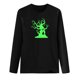 thumbnail image 5 of Camiseta luminosa de manga larga verde fluorescente de noche de Halloween para mujer Tops Fridja  hj2733, 5 of 7