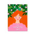 thumbnail image 1 of Póster con cita de chica positiva, arte de pared, impresión abstracta, flor rosa, pintura en lienzo, colorido, Boho, sala de estar, decoración del hogar, imagen, 1 of 4