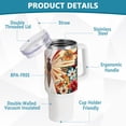 thumbnail image 4 of Butterfly Flowers Floral 40 oz Tumbler with Handle Insulated&nbsp;Travel Mug&nbsp;Lid Straw Leak Proof Steel Vacuum Water Bottles Glasses Fits in Car Cup Holder, 4 of 7