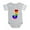 Heather Gray, variant on CafePress - Rainbow Letter J - Cute Infant Baby Football Bodysuit