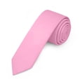 thumbnail image 2 of Jacob Alexander Men's Solid Color 2 inch Width Skinny Neck Tie - Carnation Pink, 2 of 8