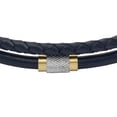thumbnail image 2 of Pulsera Fossil All Stacked Up en Cuero Azul Marino para Hombre, 2 of 6