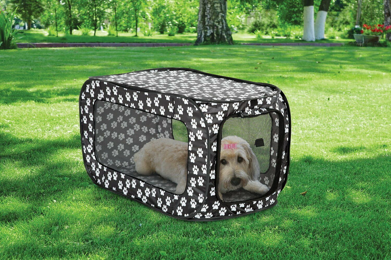 Frisky Friends Folding Soft Dog Crate Pet Kennel Crate