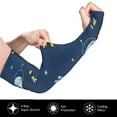 thumbnail image 3 of Uemuo Space Dinosaur Printed Arm Sleeves, Cooling UV Sun Protection Sports Compression for Men/Women, 3 of 8