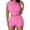 Z-Hot Pink566, variant on JIAYUE Women 2 Piece Outfits Sets Casual Fashion Crew Neck Top Solid Color Sexy Sleeveless Cropper Tight Shorts Female Breathable Clothing Set