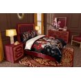 thumbnail image 2 of Hannya Bedding Set, Comforter or Duvet, Japanese Demon Bed Cover, Anime Youkai, 2 of 5